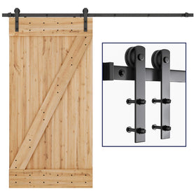 SmartStandard 8ft barn door track rail for smooth, quiet sliding