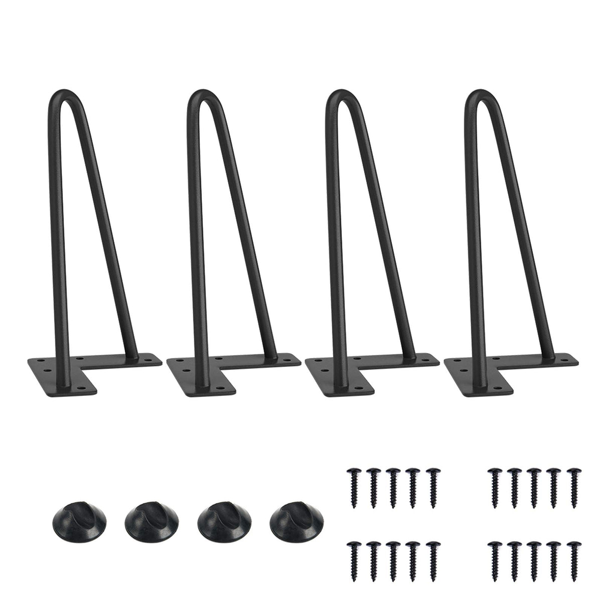 SMARTSTANDARD 8in hairpin leg front view shows sturdy support and modern style.