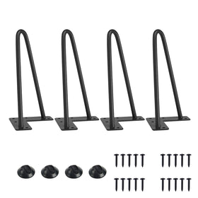 SMARTSTANDARD 8in hairpin leg front view shows sturdy support and modern style.