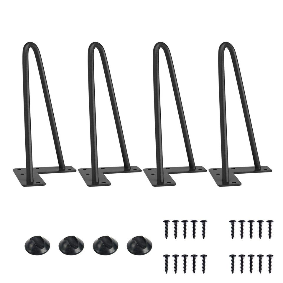 SMARTSTANDARD 8in hairpin leg front view shows sturdy support and modern style.