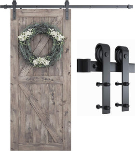 SMARTSTANDARD barn door track kit package shown for easy, durable assembly.