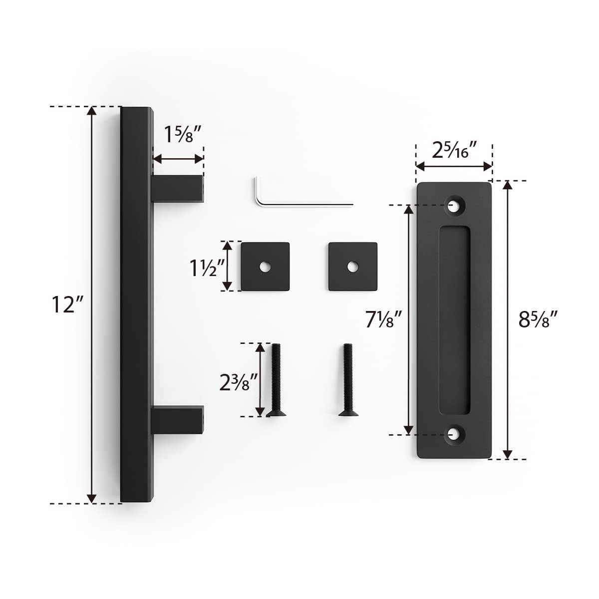 SMARTSTANDARD black finish door handle installed on wood door for durability