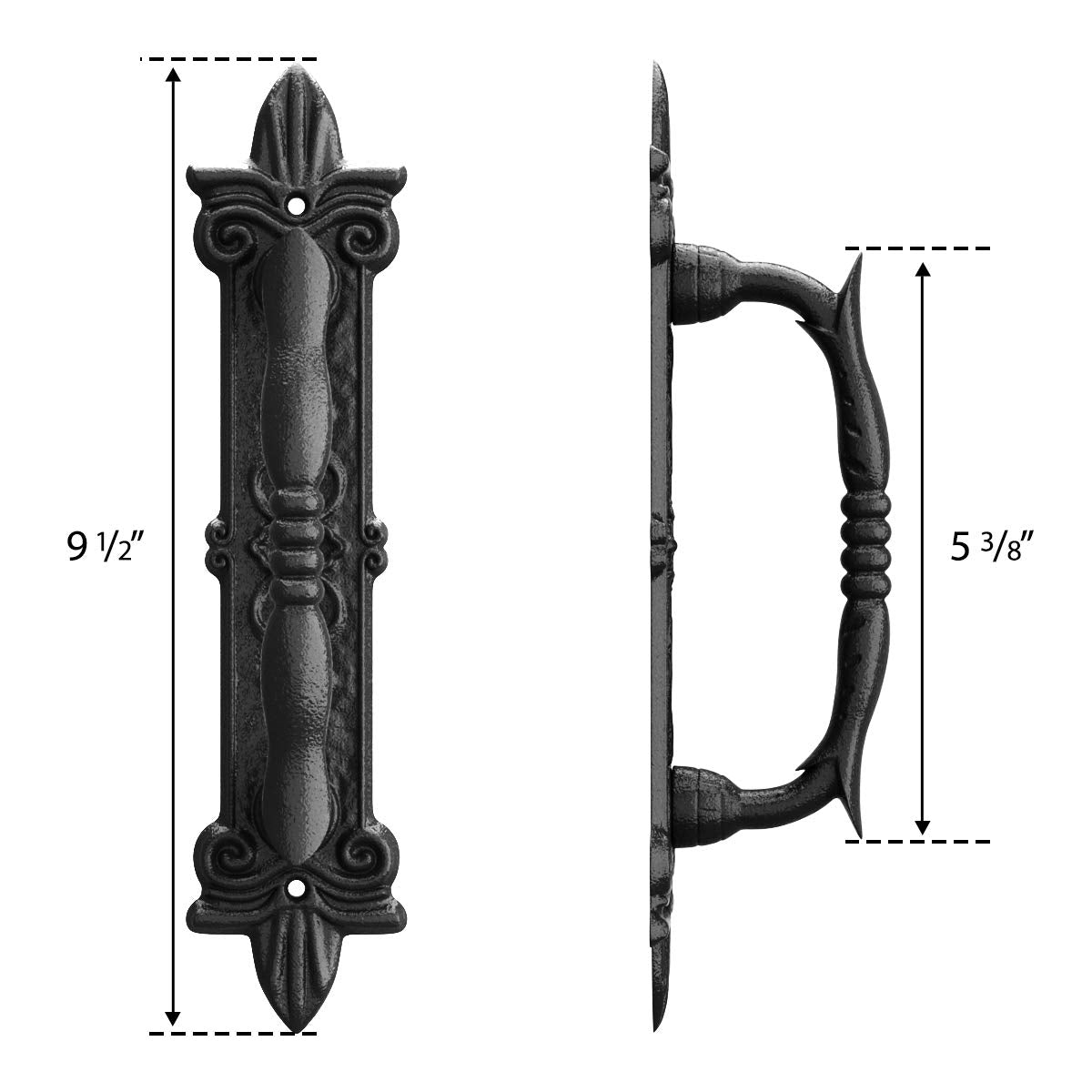 Includes mounting screws for quick installation on wood doors and cabinets.