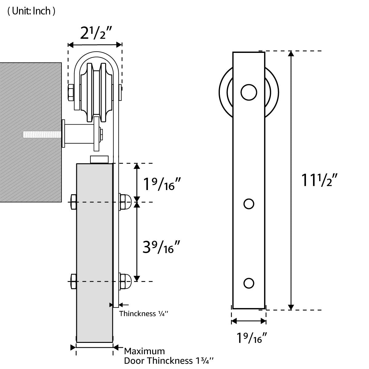 SMARTSTANDARD door weight capacity up to 170 lb
