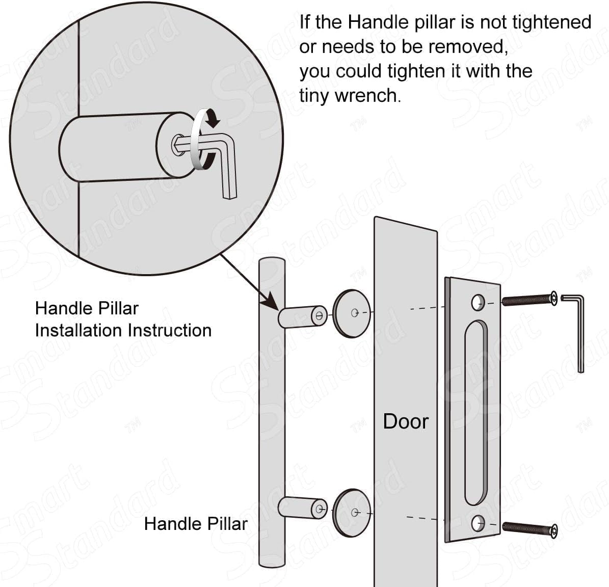 12-inch pull handle dimensions for precise fit on standard doors.
