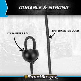SmartStraps 8-pack bungee set inside reusable storage case for easy access.