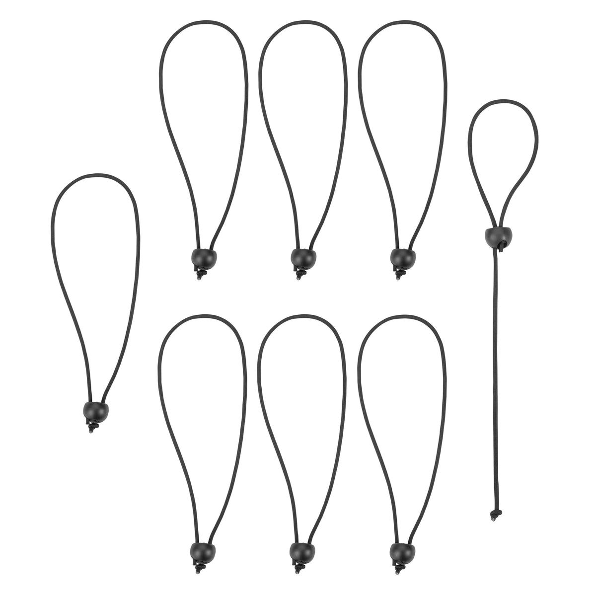 SmartStraps toggle-ball bungee in car trunk securing gear on the go.