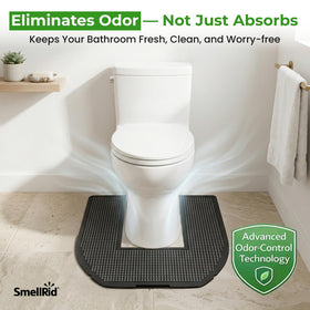 SMELLRID odor-control mat neutralizes urine smells at the source for a fresher bathroom.
