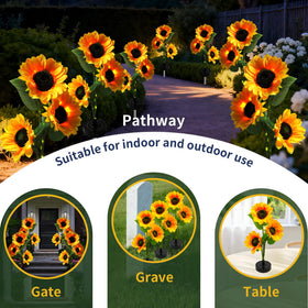 SmileFlowers Indoor-capable solar lamp with a stable base for desks or shelves.