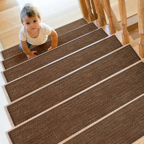 SMILOOL durable brown runners add style while protecting steps