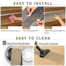 SMILOOL soft fiber stair treads feel comfortable underfoot