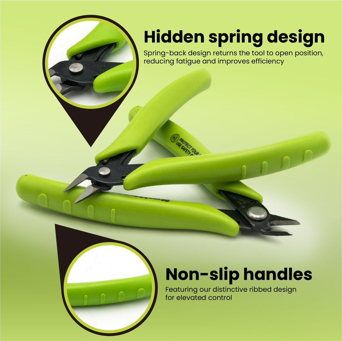Smithology hidden springback design keeps the tool ready for quick, fatigue-free use.