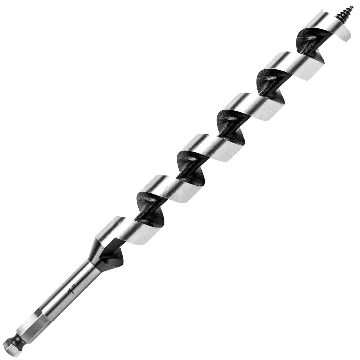 SMJXTOP auger drill bit 1in 12in showing clean hole potential and sturdy build