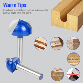 SMJXTOP CNC-compatible round-nose bit set for versatile setups