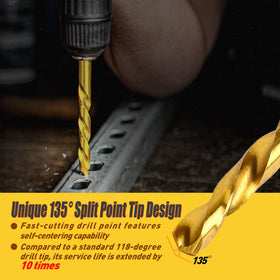 SMJXTOP left-hand drill bit 19/64 inch for heavy-duty drilling