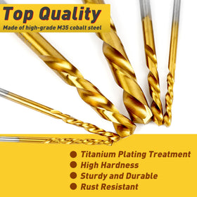 SMJXTOP left-hand drill bit 5/32 inch versatile metal drilling