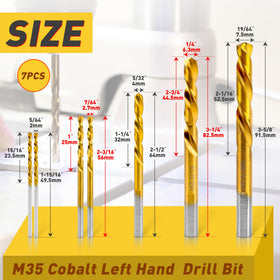 SMJXTOP left-hand drill bit 7/64 inch ideal for stubborn bolt removal