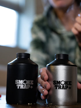 Smoke Trap + internal 4-stage filter visible inside for cleaner air.