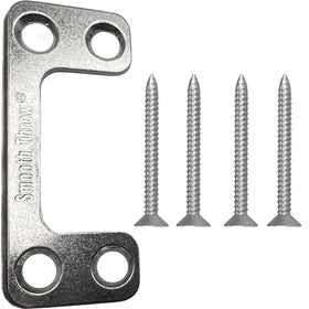 Smooth Throw oversized strike plate enables smoother deadbolt engagement on exterior doors.