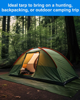 SmoothNovelty tarp corner reinforcement detail for added durability.