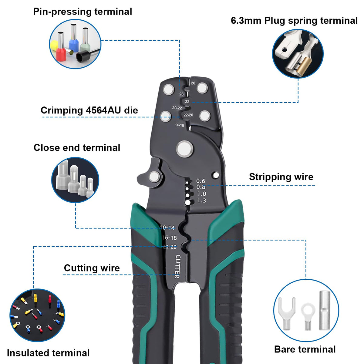 smseace 22-16awg bullet connectors deliver reliable, quick wire joins