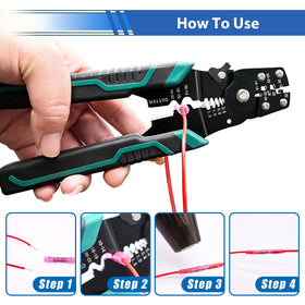 smseace crimping tool for heat shrink connectors with ergonomic grip
