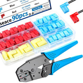 smseace right-angle spade connector for secure wire joining in tight spaces