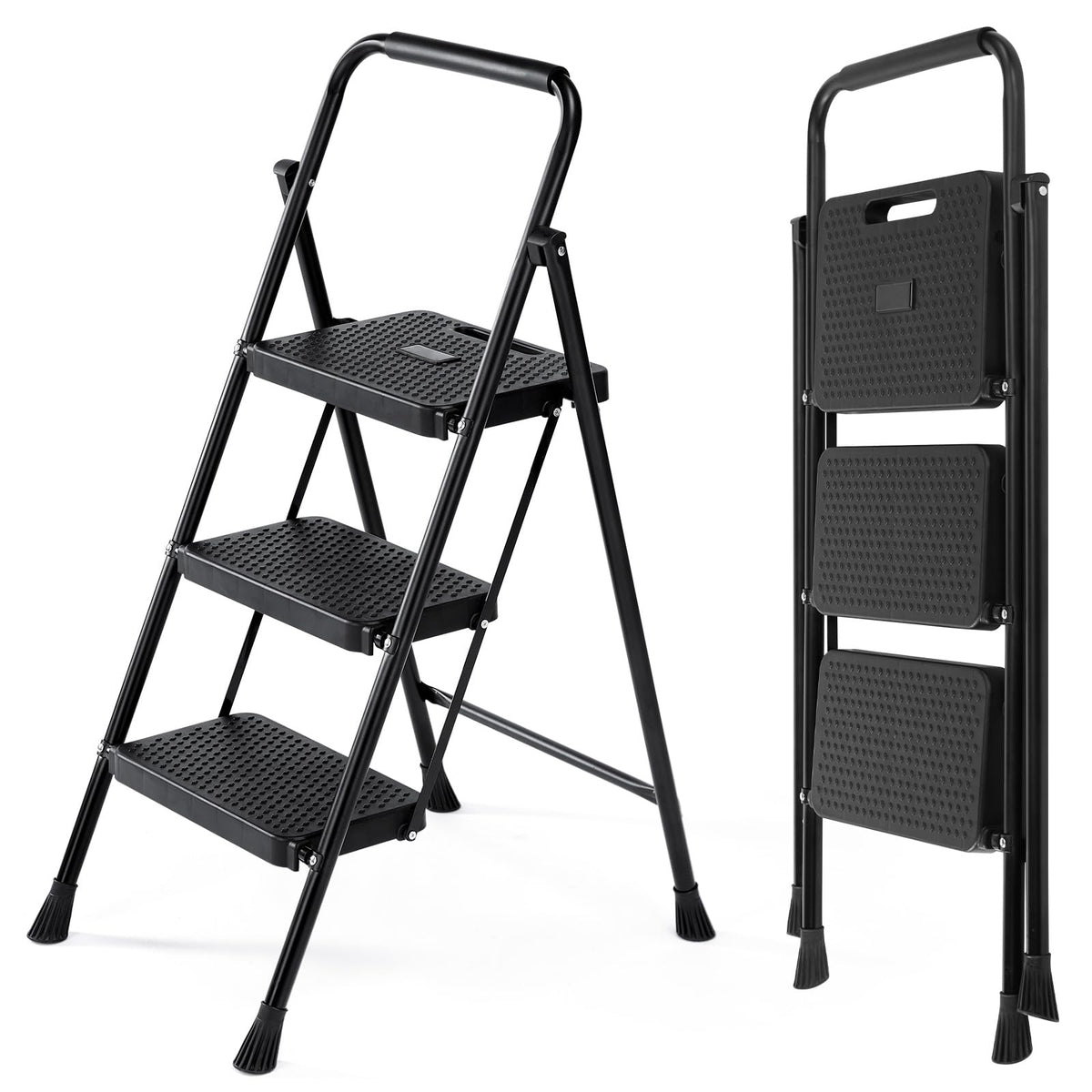 SMUG step ladder 3-step foldable for compact, sturdy home use.