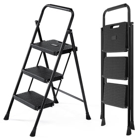 SMUG step ladder 3-step foldable for compact, sturdy home use.