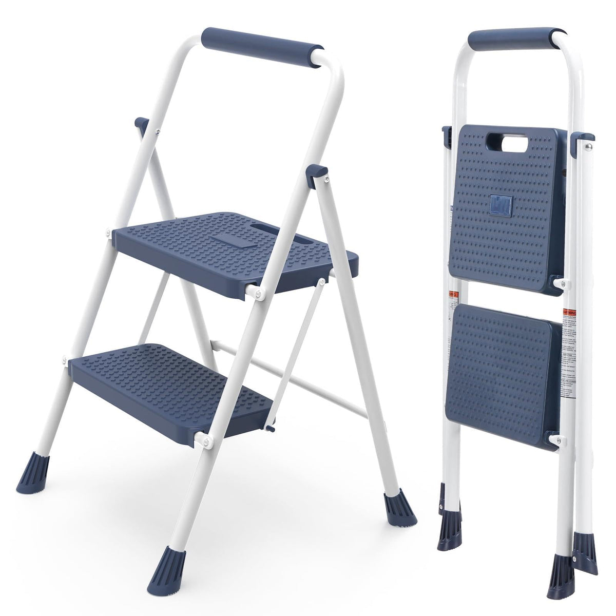 SMUG Step Ladder foldable 2-step stool for compact storage and portability