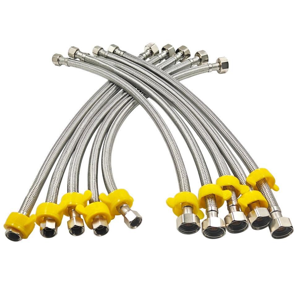 SMZTools 16-inch faucet hose with built-in wrench for quick installations