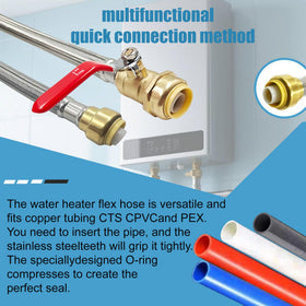 SMZTools 200°F, 200 PSI rated connector for hot water systems.