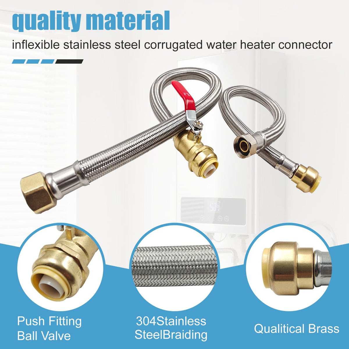 SMZTools 24-inch flex hose enables routing in tight spaces.