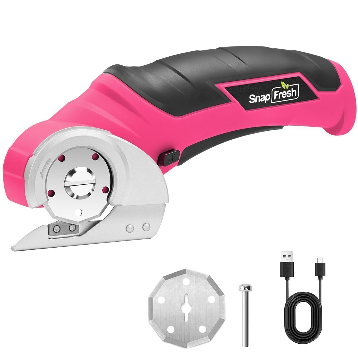 SnapFresh cordless electric scissors 4V unit for smooth, low-noise cardboard cutting.