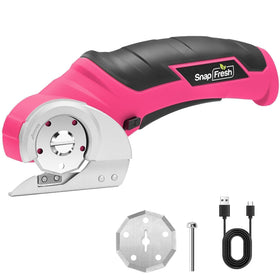 SnapFresh cordless electric scissors 4V unit for smooth, low-noise cardboard cutting.