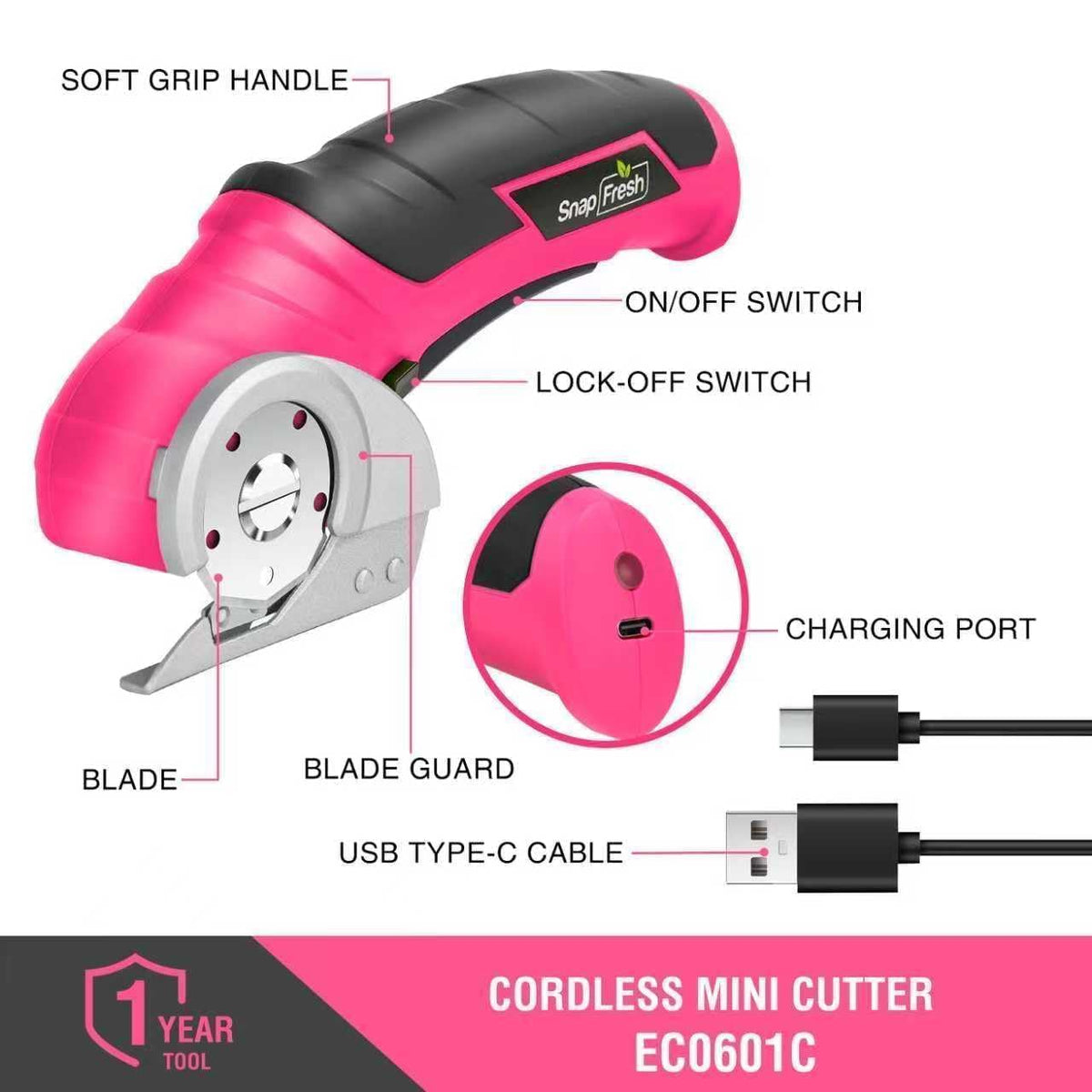 Safety lock and dual-trigger start prevent accidental activation.