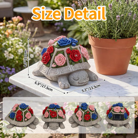Snclriao outdoor turtle statue lights the path with warm LEDs.
