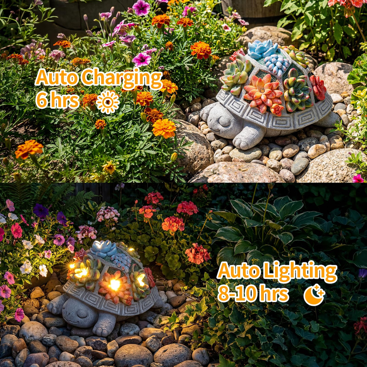 Snclriao polystone turtle weatherproof statue withstands sun and rain