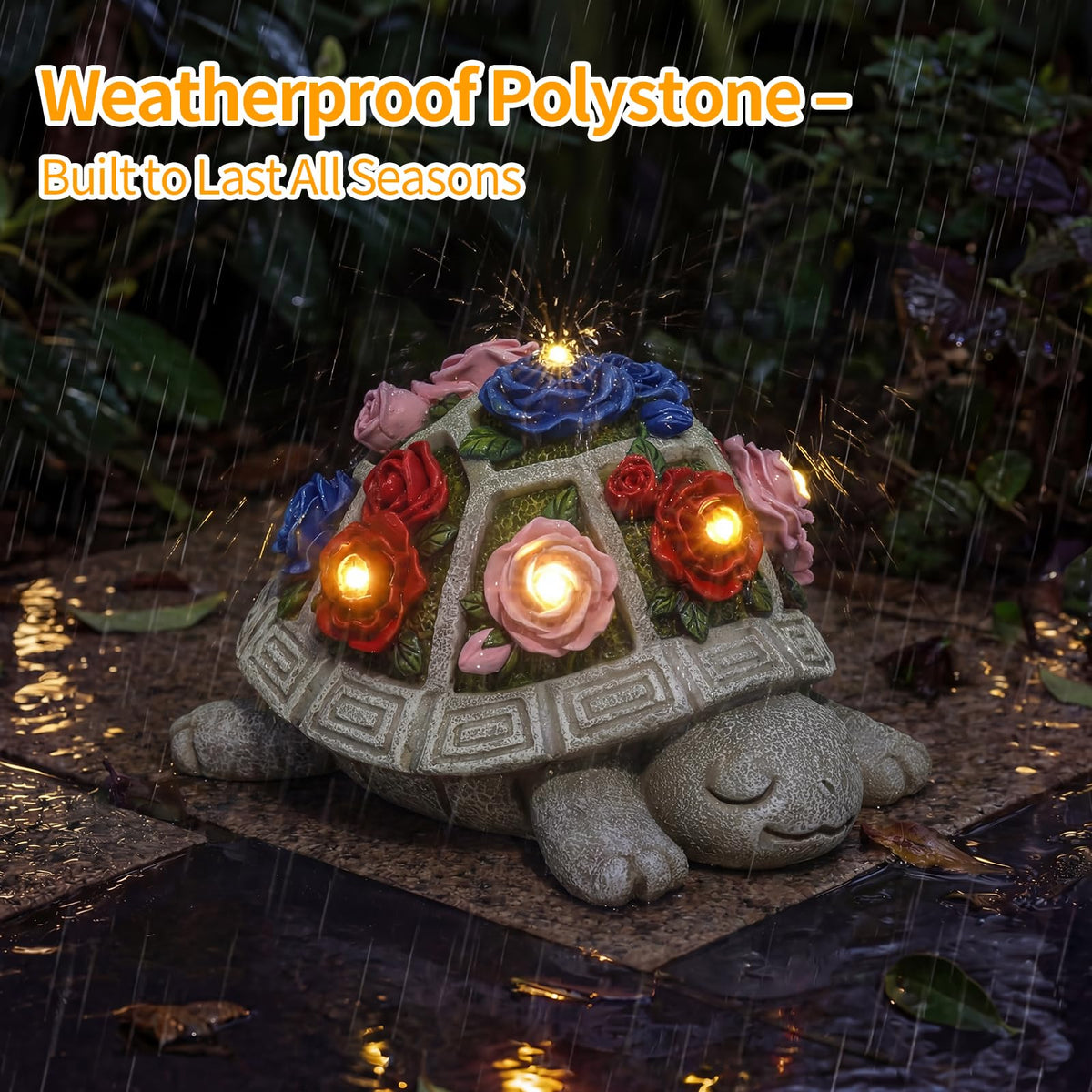 Snclriao turtle garden decor provides effortless solar lighting for evenings.