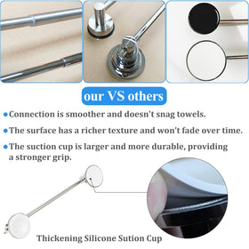 Sneatup adjustable-length towel bar adapts to available space for towels.