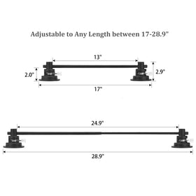 Sneatup adjustable length towel bar adapts from 17 to 29 inches for tall spaces