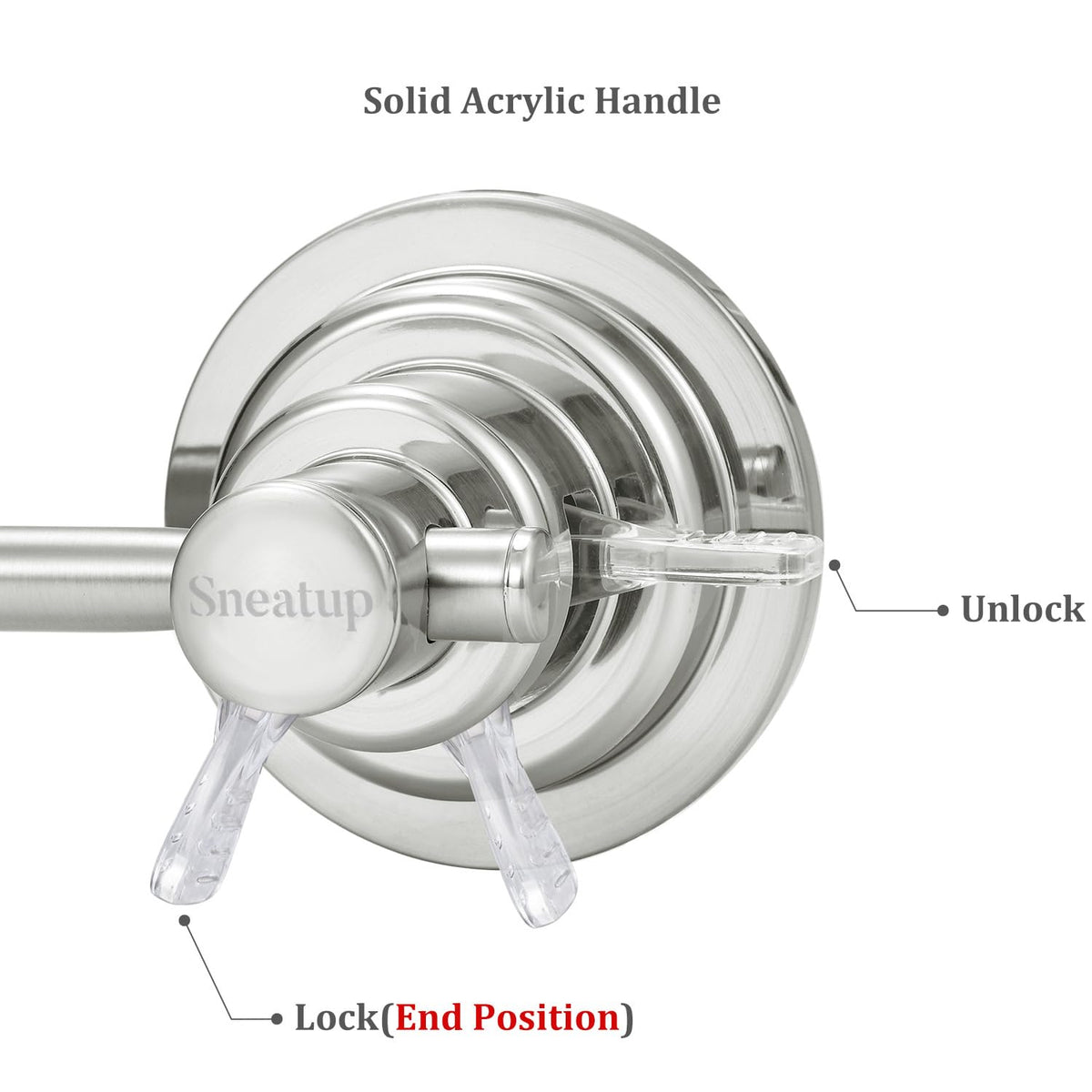 Sneatup stainless steel towel bar offers durable construction for daily use.