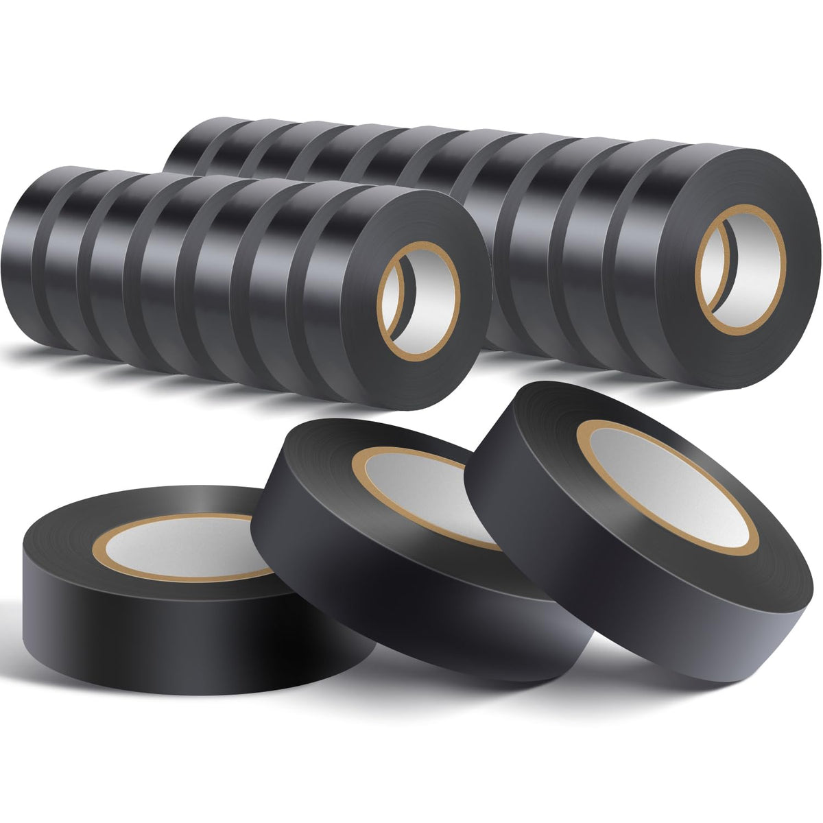 SNHOHIAK black electrical tape 3/4 inch by 60 ft roll for reliable wiring insulation