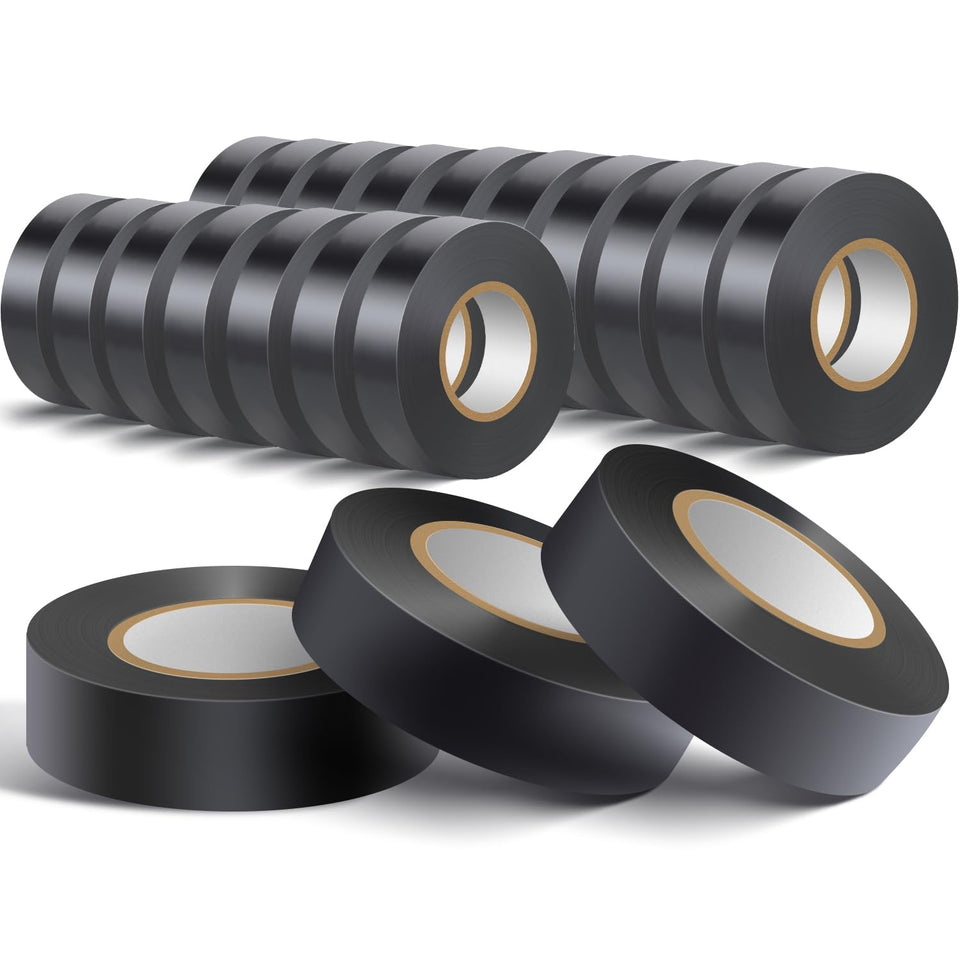 SNHOHIAK black electrical tape 3/4 inch by 60 ft roll for reliable wiring insulation