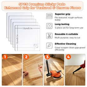 Five cuttable pads ready to fit any plank size