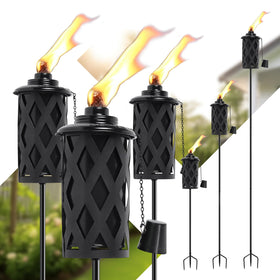 Snogswog citronella torch black 59inch adds stylish ambience outdoors