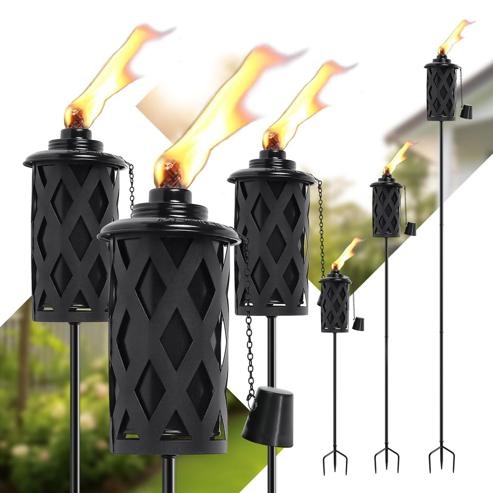 Snogswog citronella torch black 59inch adds stylish ambience outdoors