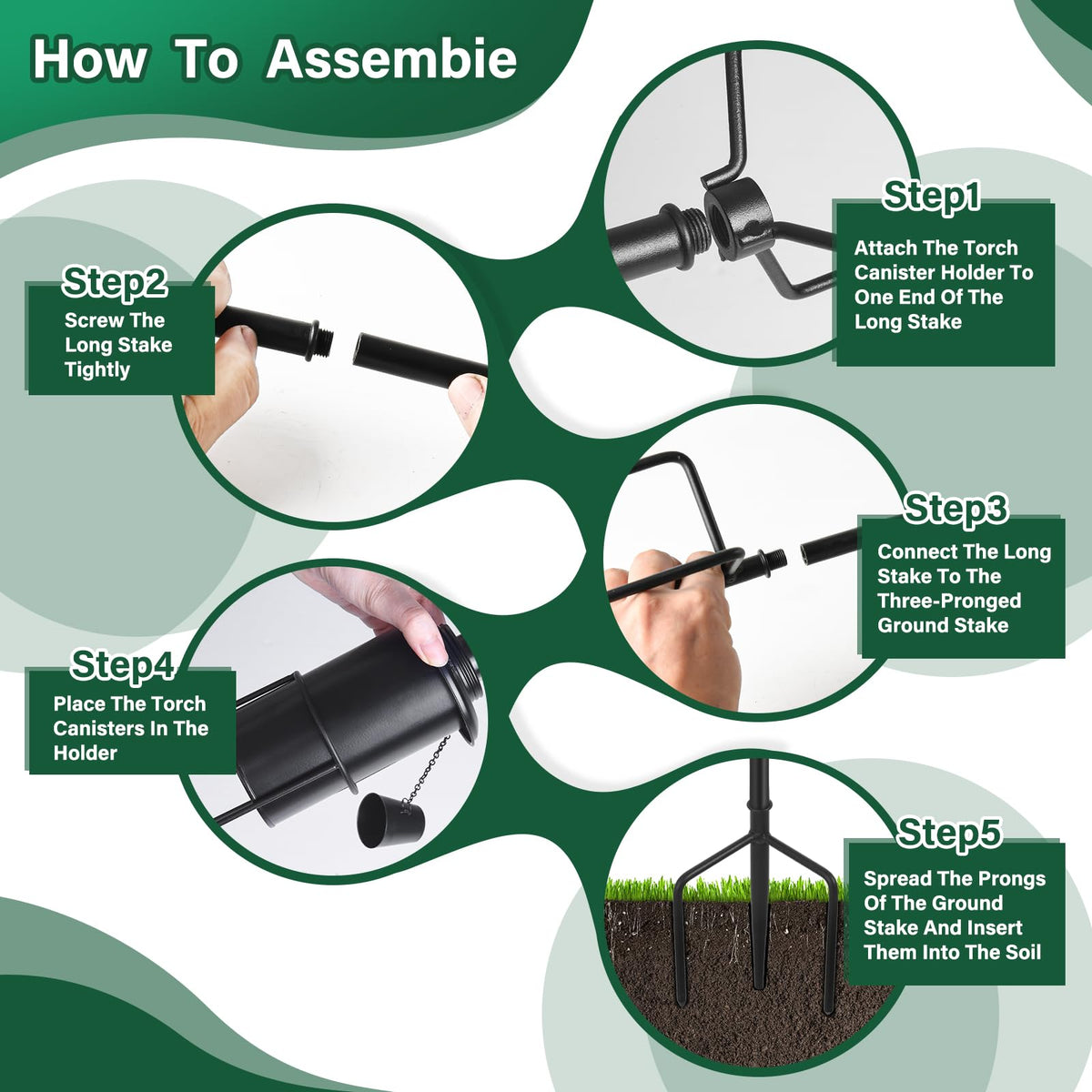 Snogswog torch set is easy to assemble with all hardware.