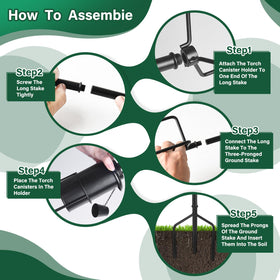 Snogswog torch set is easy to assemble with all hardware.