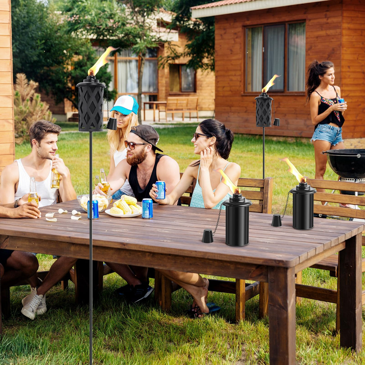 Outdoor garden lighting by SNOGSWOG enhances decor